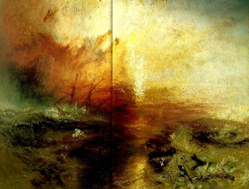 J.M.W.Turner slavers throwing overboard the dead and dying typhon oil painting picture
