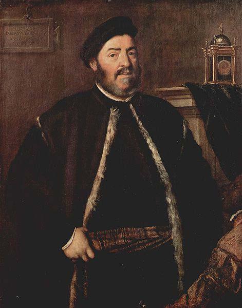 Titian Portrat des Fabrizio Salvaresio oil painting image