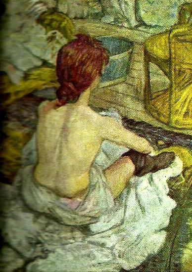 toulouse-lautrec sittande akt oil painting picture