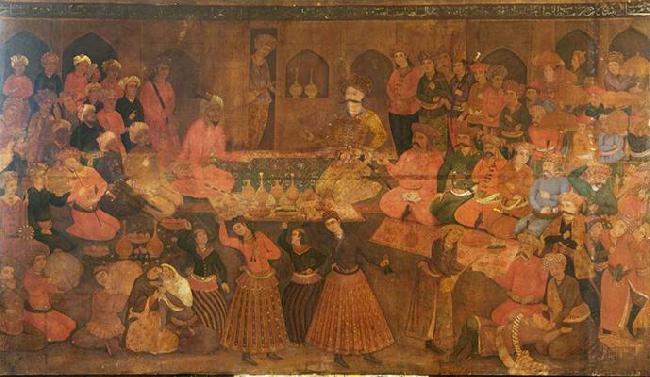 Anonymous Shah Tahmasp Entertains Abdul Muhammed Khan of the Uzbeks oil painting image