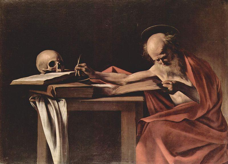 Caravaggio Hieronymus beim Schreiben oil painting image
