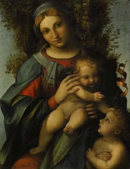 Correggio Madonna and Child with infant St John the Baptist oil painting picture