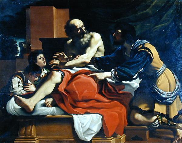 GUERCINO Jacob, Ephraim, and Manasseh, painting by Guercino France oil painting art