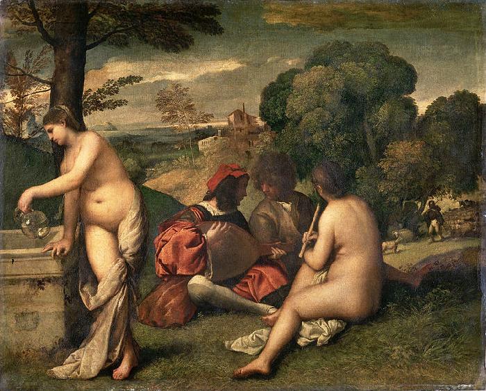 Giorgione Pastoral Concert oil painting picture