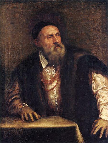 Titian Self portrait. oil painting image