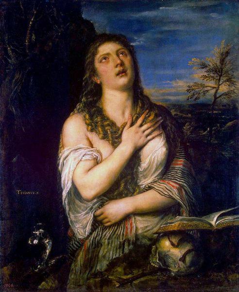 Titian Bubende Hl. Maria Magdalena France oil painting art