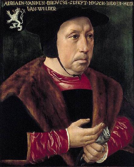 Anonymous Portret van Adriaen van den Broucke, genaamd Musch, Heer van Wildert oil painting picture