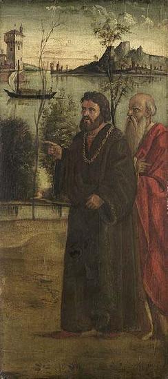 Anonymous Two Men in a Landscape oil painting image