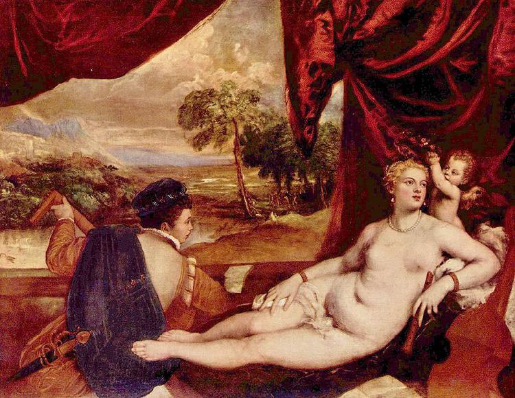 Titian Venus und der Lautenspieler oil painting picture