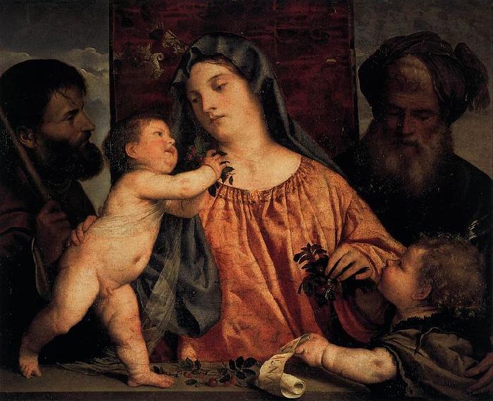 Titian Madonna of the Cherries France oil painting art