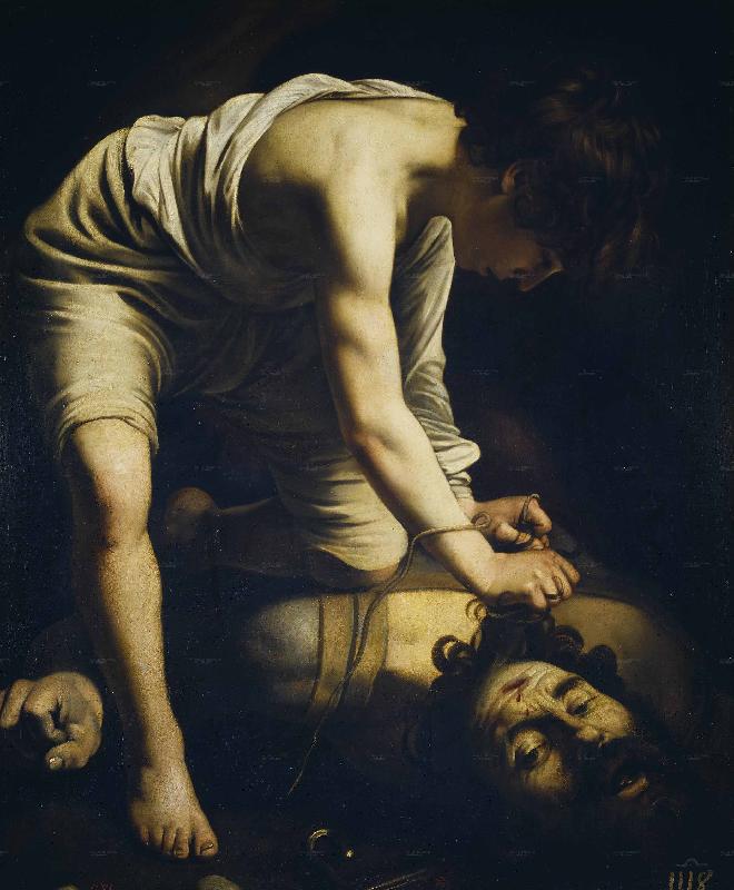 Caravaggio David and Goliath oil painting image