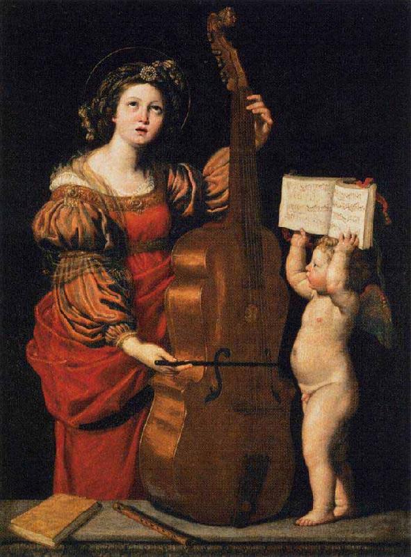Domenichino St Cecilia oil painting image