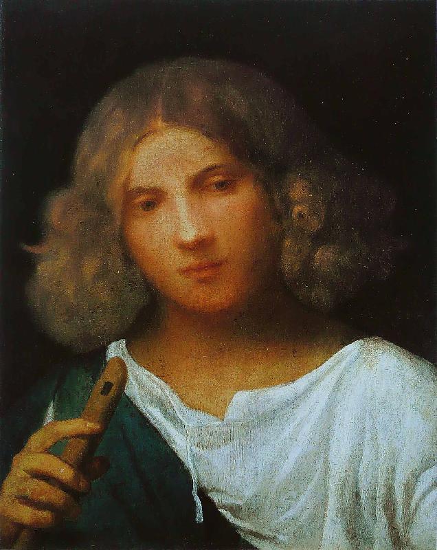 Giorgione Shepherd with a Flute oil painting image