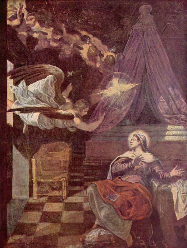 Tintoretto Verkundigung oil painting picture