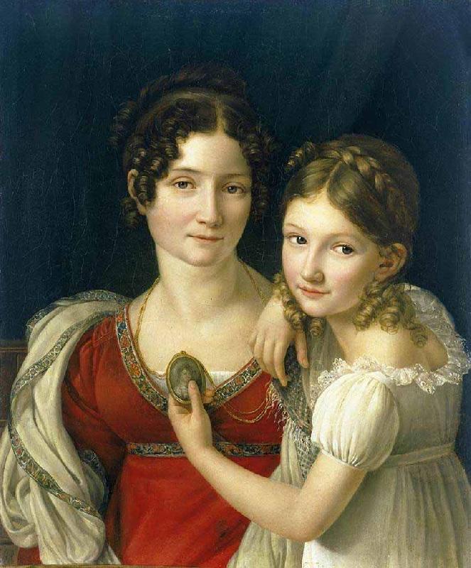 riesener portrait of a mother and daughter oil painting picture