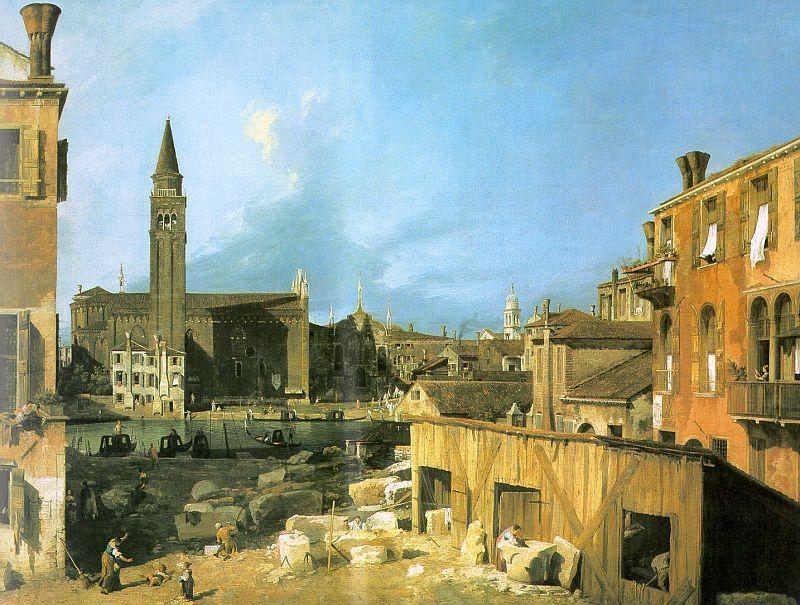 Canaletto The Stonemason\'s Yard France oil painting art