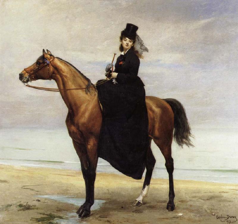 Carolus-Duran At the Seaside,Sophie Croizette on horseback oil painting image