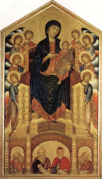 Cimabue Madonna and Child Enthroned with Eight Angels and Four Prophets France oil painting art