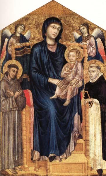 Cimabue Madonna nad Child Enthroned with Two Angels and SS.Francis and Dominic France oil painting art