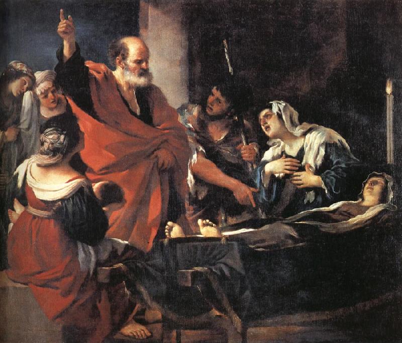 GUERCINO St.Peter Revives Tabitha oil painting image