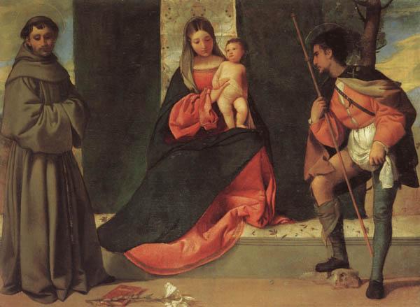 Giorgione Madonna and Child with SS.ANTHONY AND rOCK oil painting image