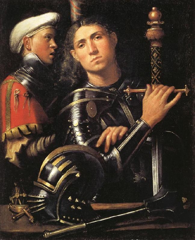 Giorgione Portrait of a Man in Armor with His Page oil painting picture