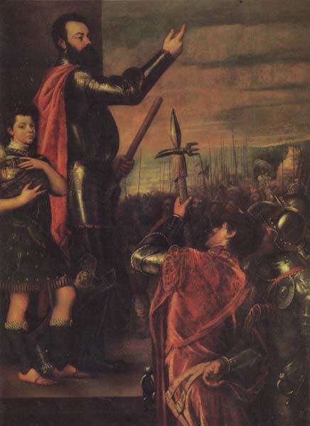 Titian The Exbortation of the Marquis del Vasto to His Troops France oil painting art