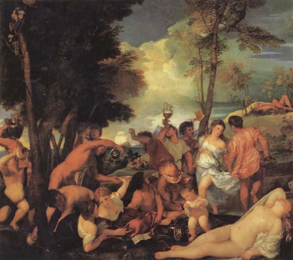 Titian Bacchanal France oil painting art