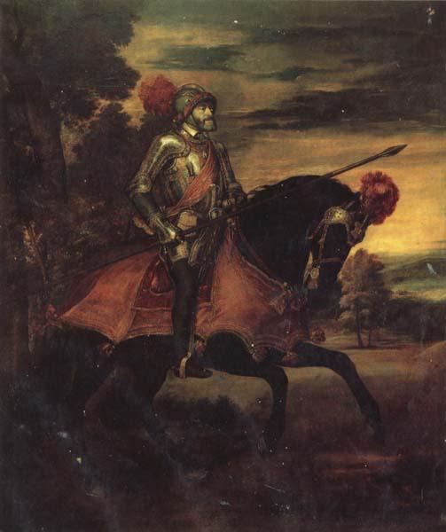 Titian Equestrian Portrait of Charles V oil painting image