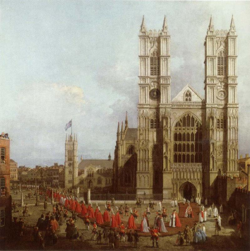 Canaletto Wastminster Abbey with the Procession of the Knights of the Order of Bath France oil painting art