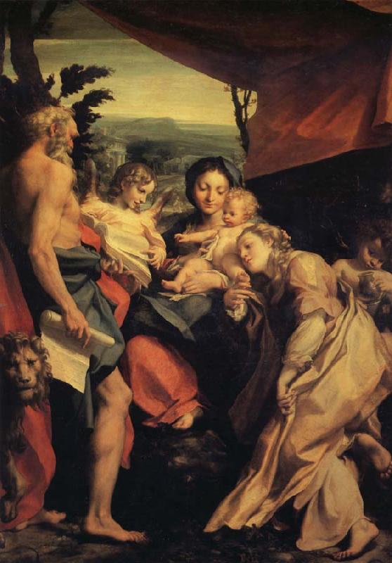 Correggio Madona with Saint jerome France oil painting art