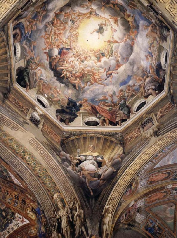 Correggio Partial view of the cupola with the pendentive depicting Saint Hilary France oil painting art