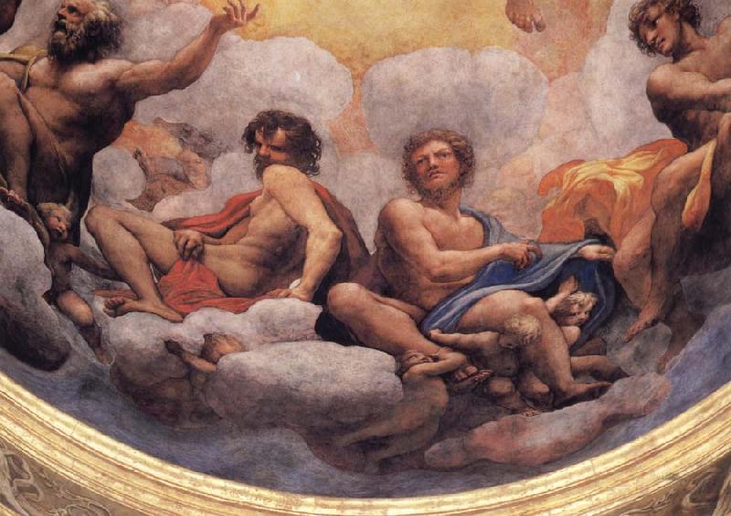 Correggio Details of the cupola with the apostles Philip and Thaddeus,James the Less and Thomas,Andrew and Jomes the Great oil painting picture