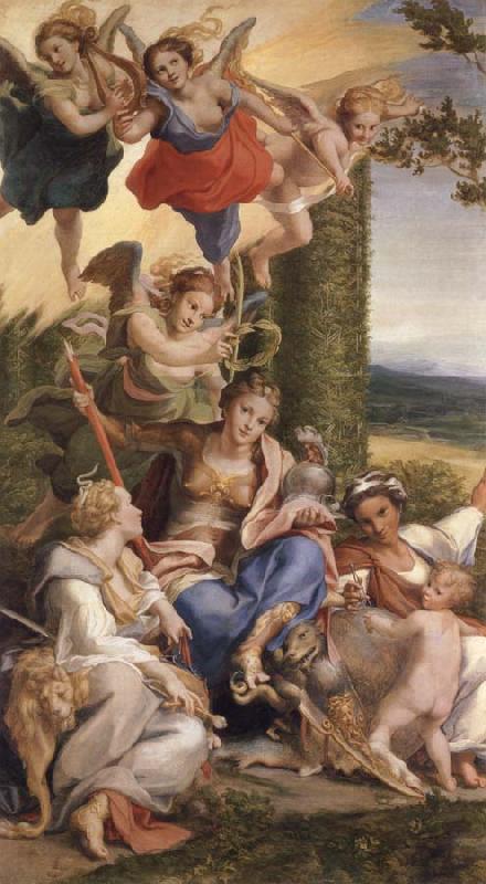 Correggio Allegorie des vertus on La vertu heroique victorieuse des vices France oil painting art