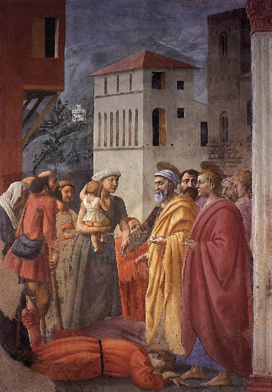 MASACCIO The Distribution of Alms and the Death of Ananias France oil painting art