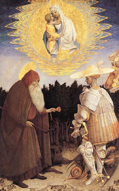 PISANELLO The Virgin and Child with St. George and St. Anthony the Abbot oil painting image
