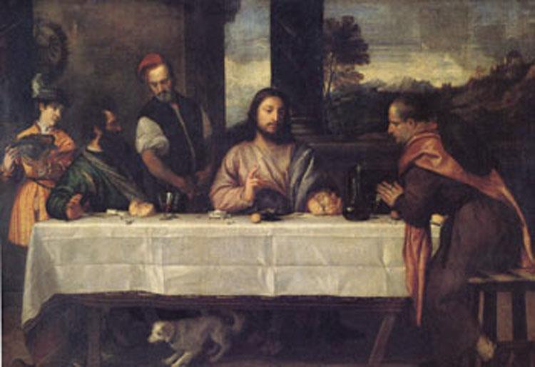 Titian The Supper at Emmaus (mk05) France oil painting art