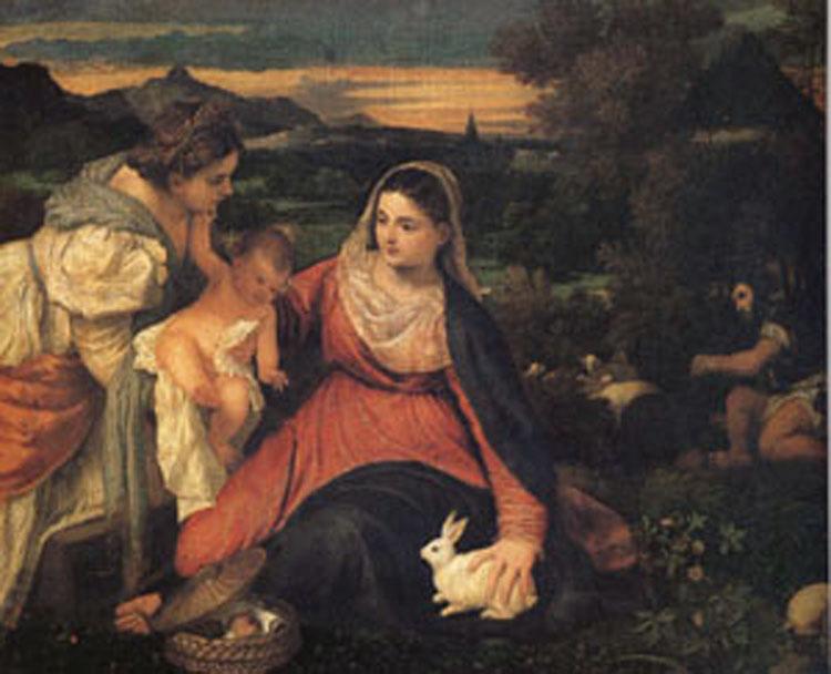 Titian The Virgin with the Rabit (mk05) oil painting image