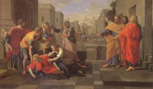 Poussin The Death of Sapphira (mk05) oil painting picture