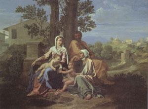 Poussin The Holy Family in a Landscape (mk05) France oil painting art