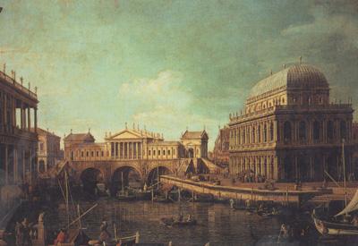 Canaletto Basilica di Vicenza e ponte di Rialto (mk21) oil painting image