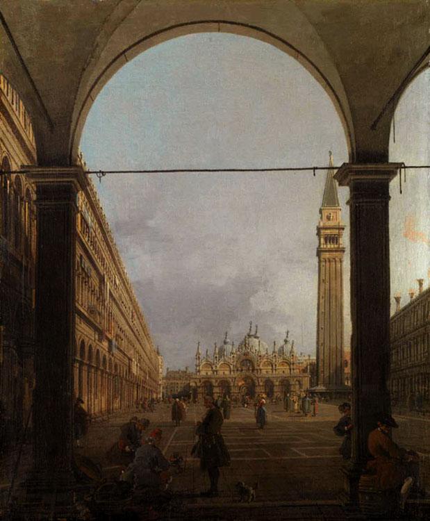 Canaletto Piazza S.Marco verso la basilica,dall'angolo nord-oves (mk21) oil painting picture