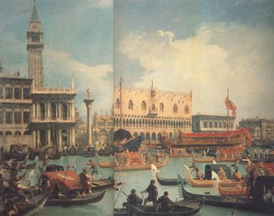 Canaletto Ritorno del bucintoro al Molo nel giorno dell'Ascensione dopo Il (mk21) oil painting picture