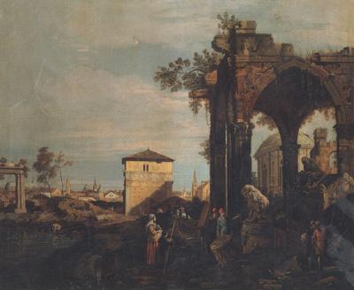 Canaletto Paesaggio con rovine (mk21) oil painting image