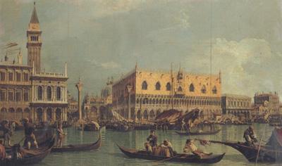 Canaletto La Piazzetta e il Palazzo Kucale dal bacino di S.Marco (mk21) oil painting image