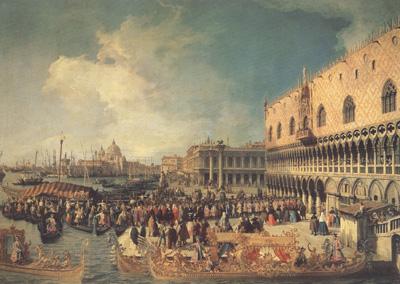 Canaletto Ricevimento del'ambasciatore imperiale al palazzo Ducale (mk21) France oil painting art