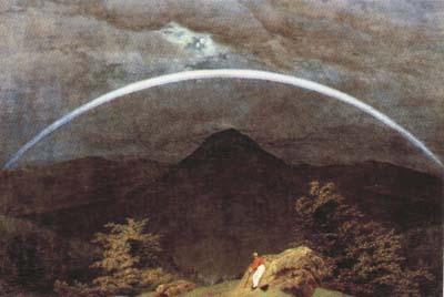 Caspar David Friedrich Mountain Landscape with Rainbow (mk10) oil ...