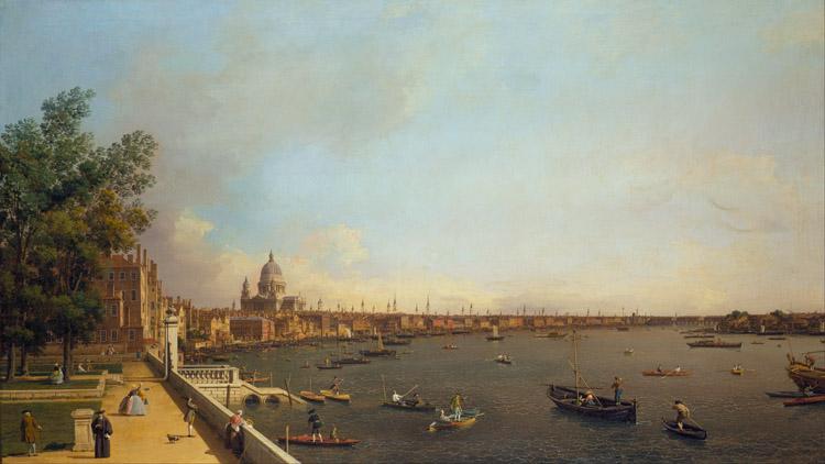 Canaletto View of London The Thames from Somerset House towards the City (mk25) oil painting image
