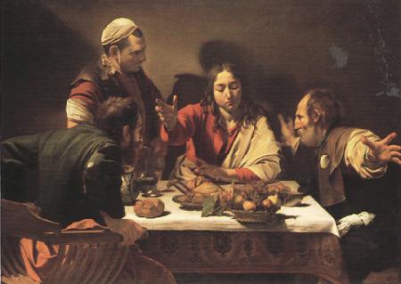 Caravaggio Supper at Emmans (mk33) France oil painting art