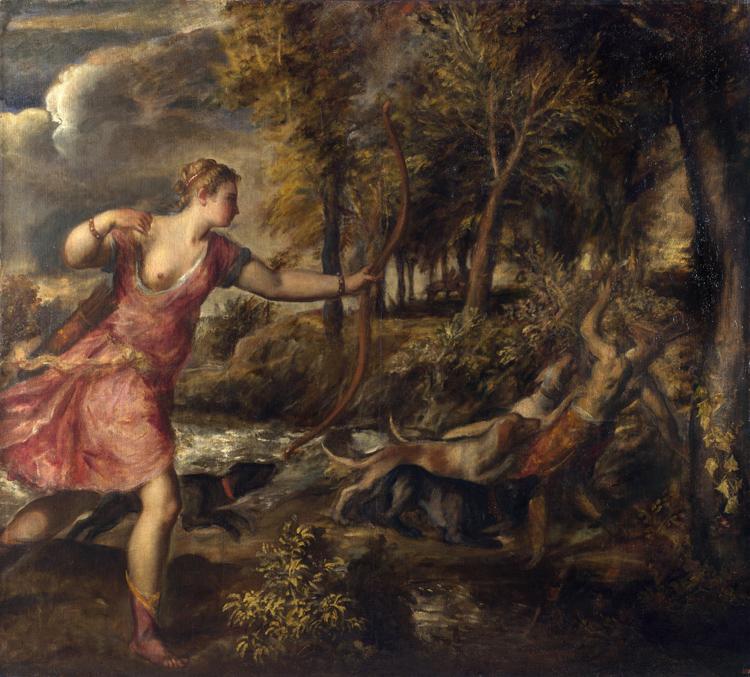Titian The Death of Actaeon (mk25) France oil painting art